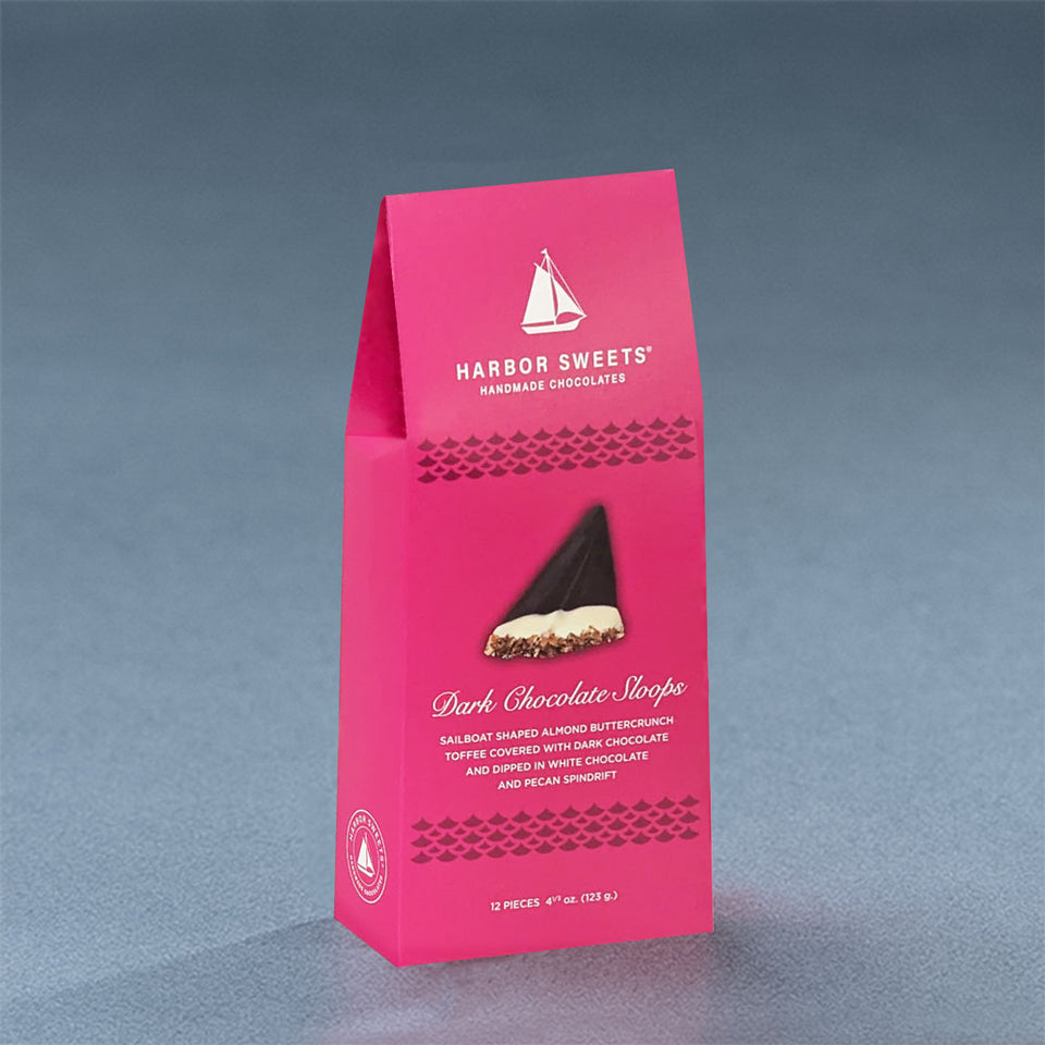 Dark Chocolate Sloops Gable Box - 12 pc