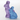 Purple and blue chocolate bunny shapes on a white background