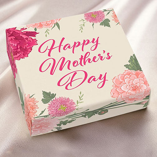 Box that says Happy Mother's Day and has flowers