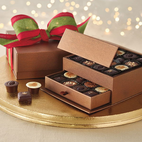 Two Tier Salted Chocolate Gift Box | Salt & Ayre | Harbor Sweets Two Tier Salted Chocolate Gift Box | Salt & Ayre | Harbor Sweets