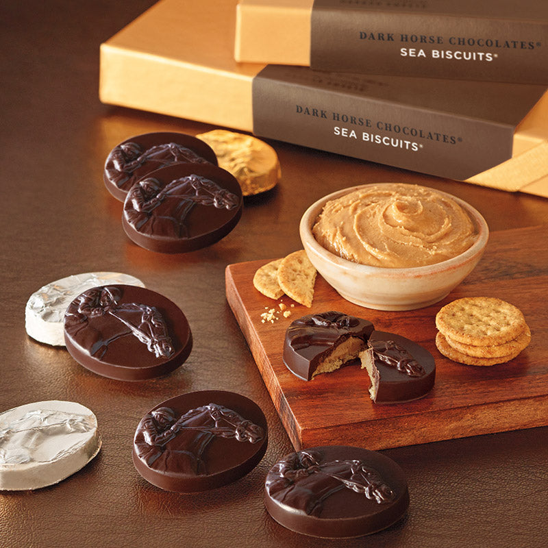 Dark Chocolate Peanut Butter Sea Biscuits 