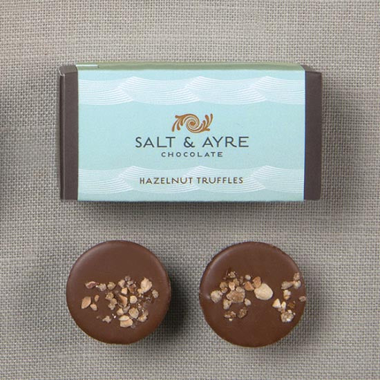 2 pc Salt & Ayre Hazelnut Truffle Sample Box - Harbor Sweets